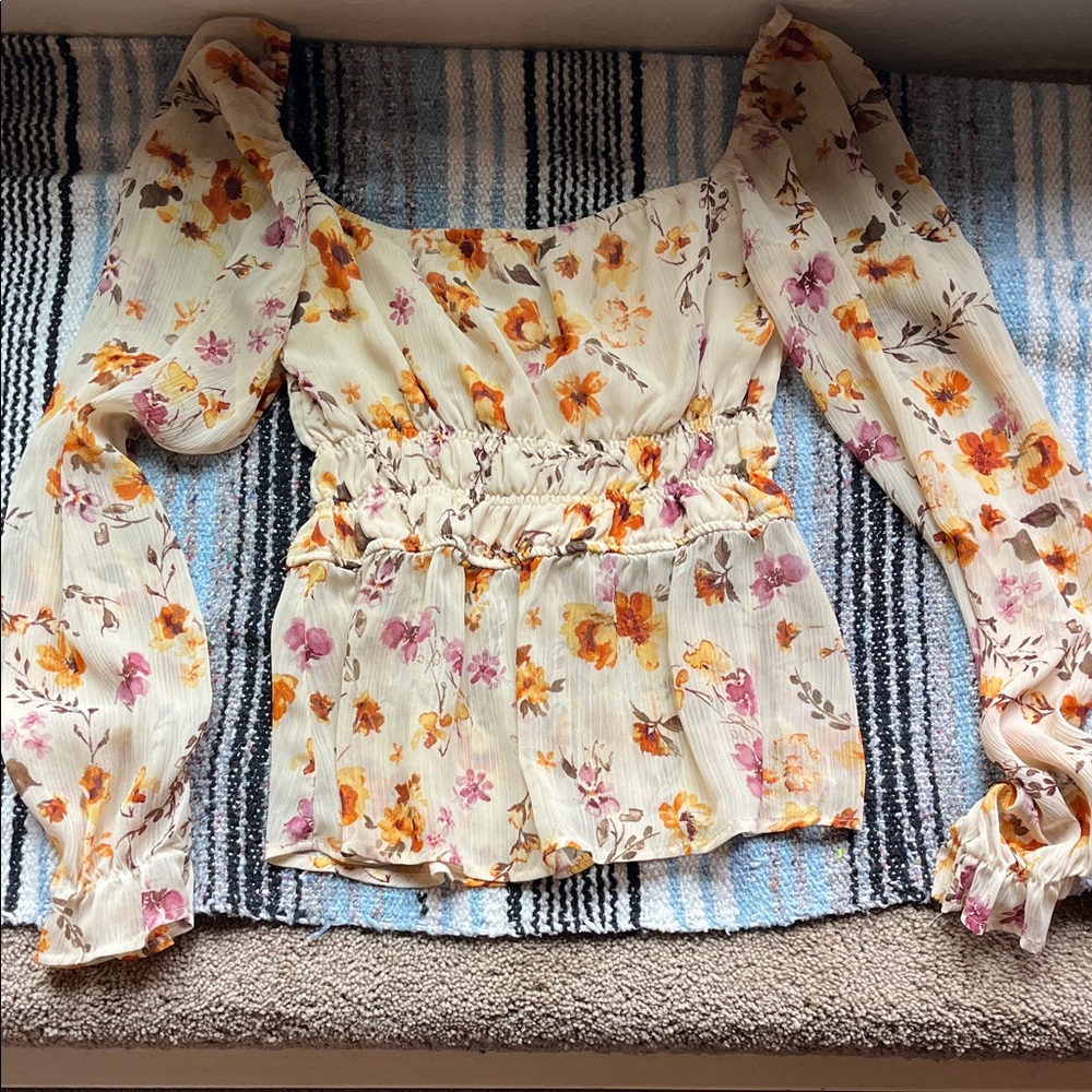 Boho Floral Blouse